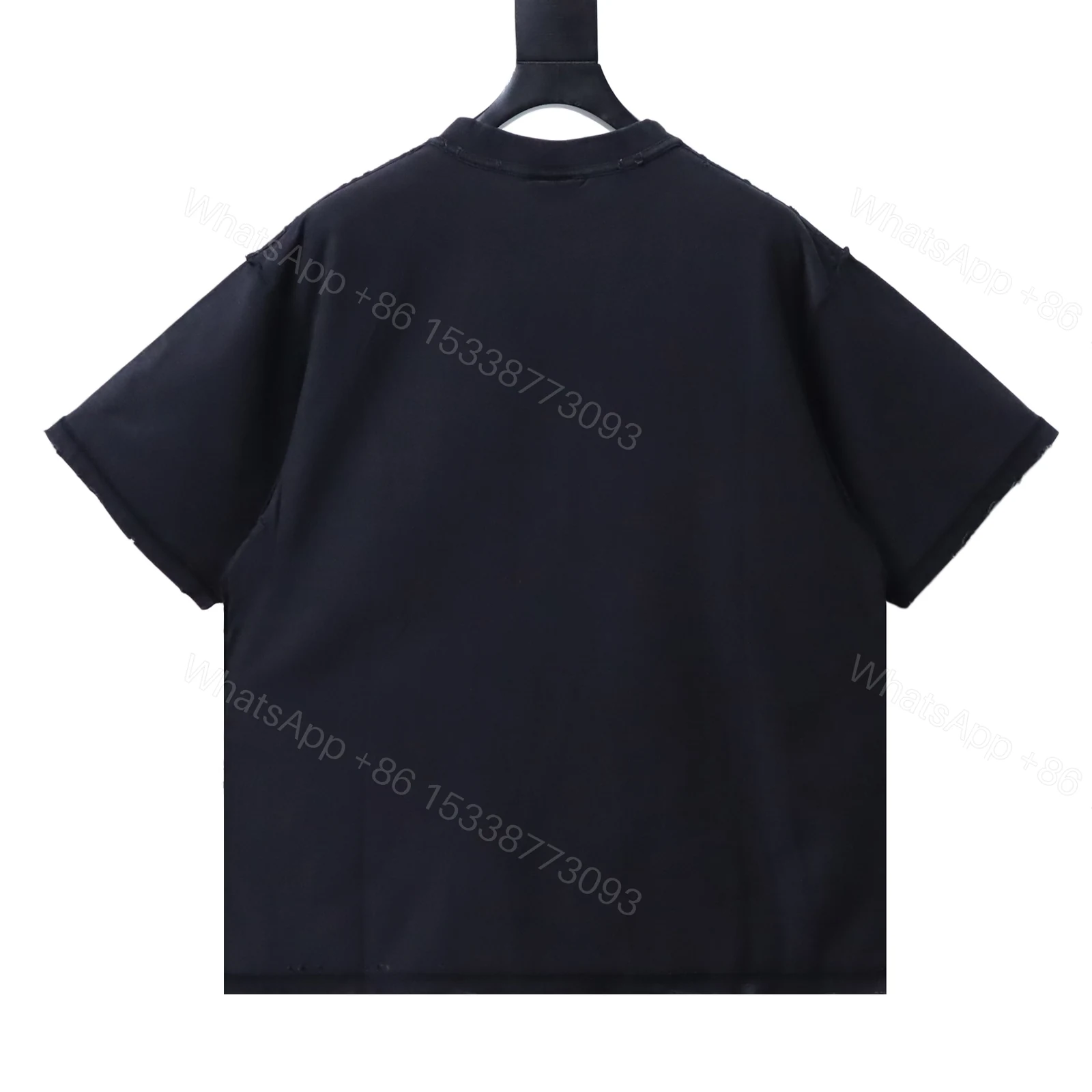Balenciaga Clothes 25SS Patch Embroidered Slogan Washed Short-Sleeve T-Shirt — view 2