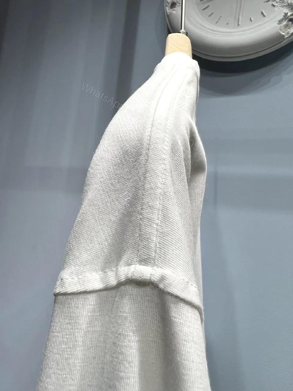 View 8 of White Cotton Logo Tee - Minimalist Luxury, Relaxed Fit, Front Fendi-Inspired Emblem
