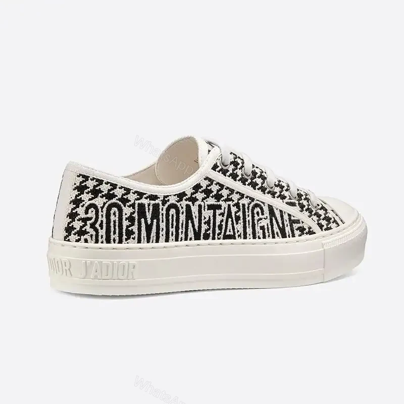 View 3 of WALK’N’DIOR SNEAKERS WOMEN 30 MONTAIGNE HOUNDSTOOTH EMBROIDERED BLACK – CD172