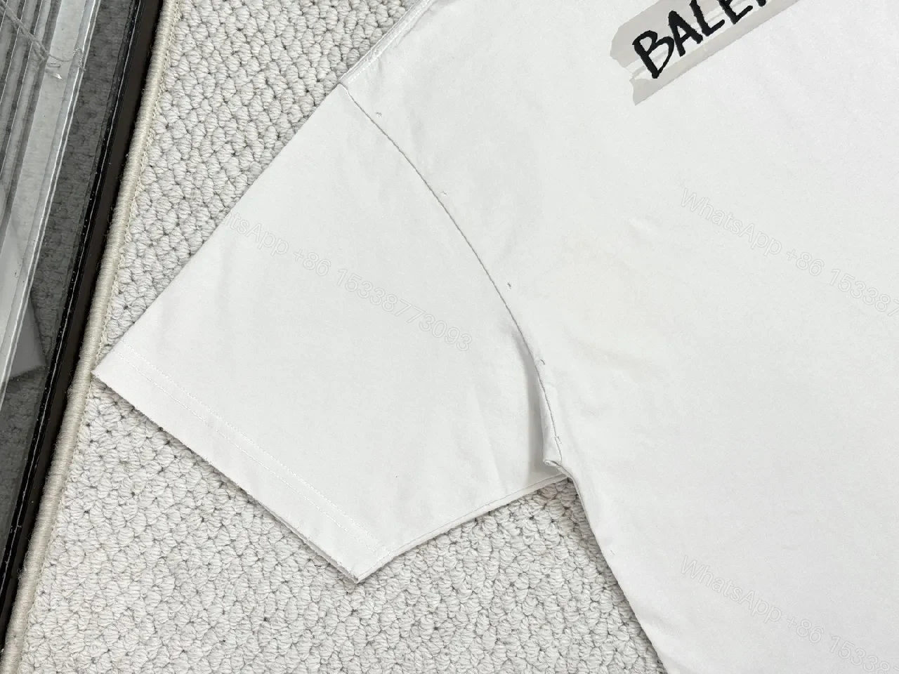 View 2 of White Cotton Tee with Minimalist Luxury Patch