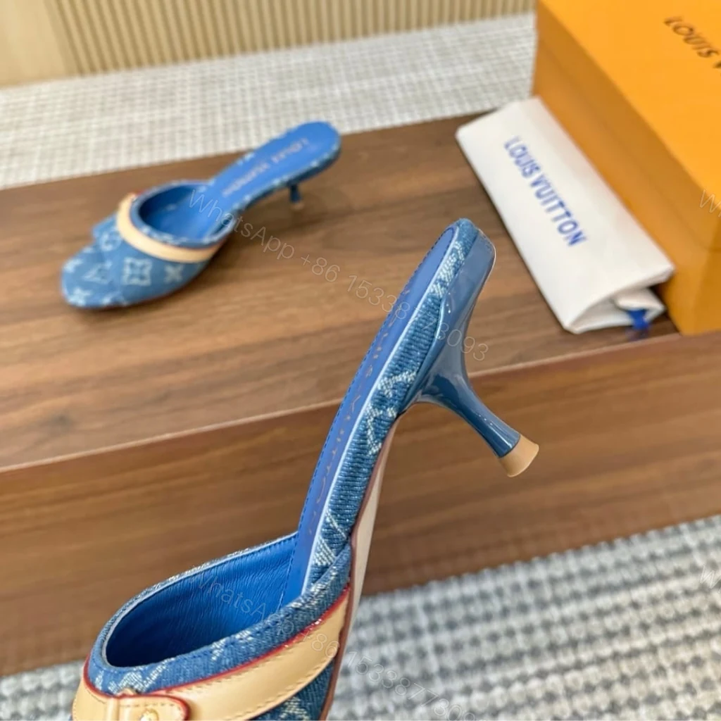 View 7 of Louis Vuitton 6AM Mule Denim Blue 1ADIEX