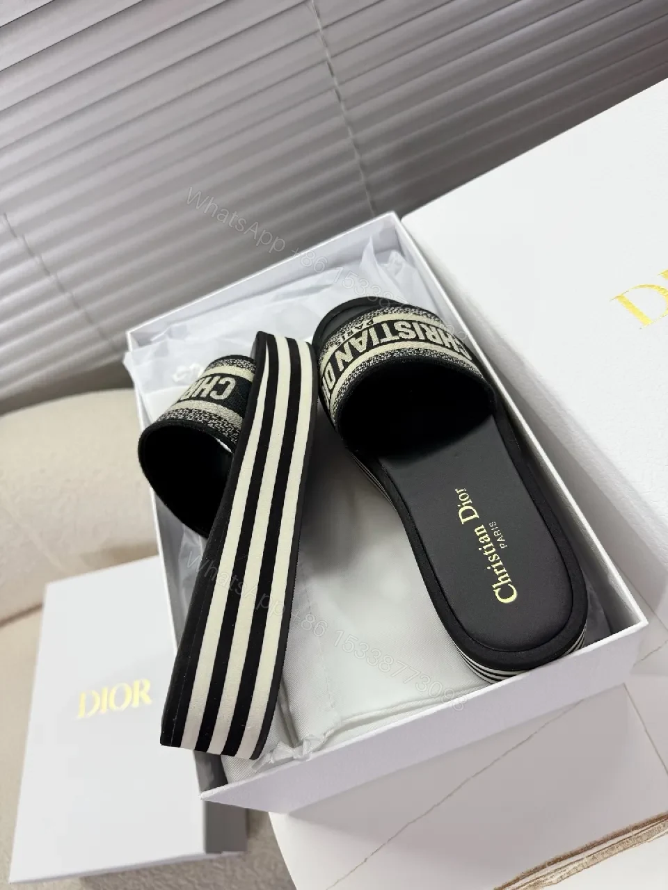 View 9 of Bold Logo Sandals: Luxe Platform Comfort Slip-Ons