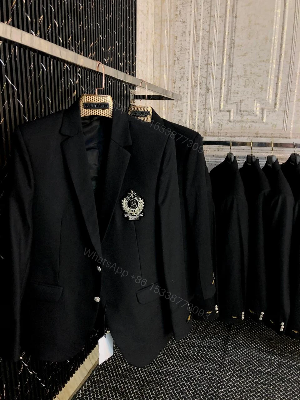 View 3 of FIRST COPY BALMAIN ITALIAN WOOL FABRIC BLAZERS
