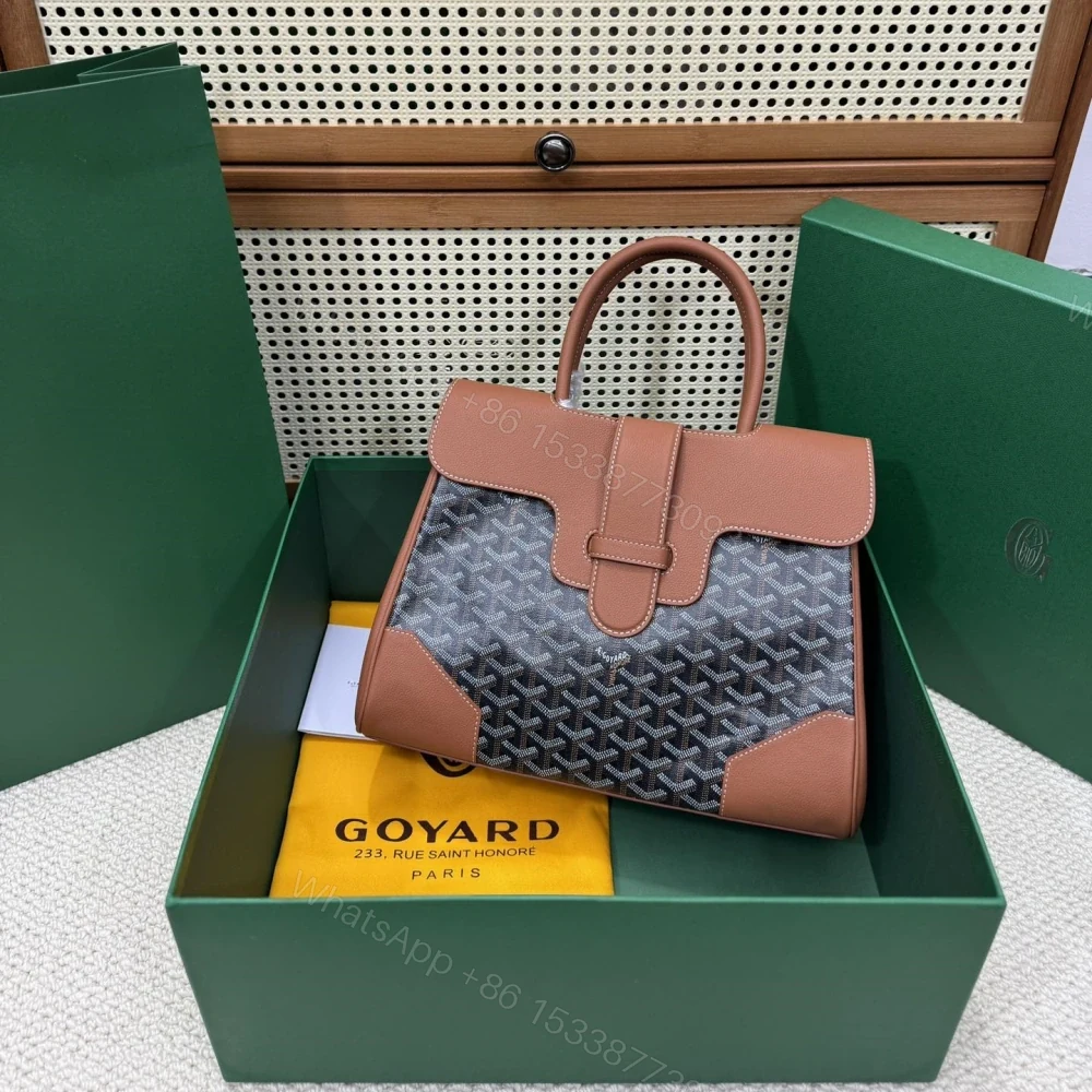 View 3 of 高仿Goyard*SAIGOC1手提托特包雙拼棕色大號免檢版