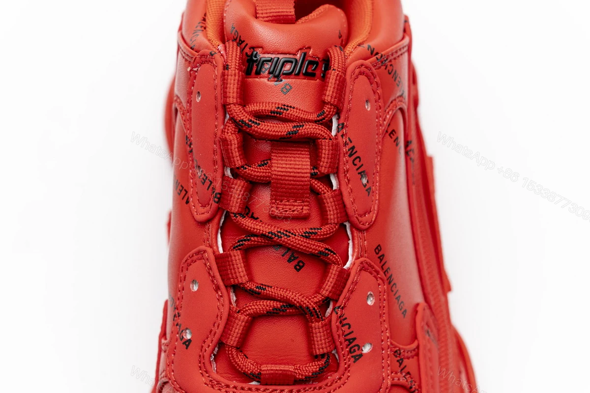 View 7 of Balenciaga Triple S Letter Bright Red 524039 W2FA1 7632