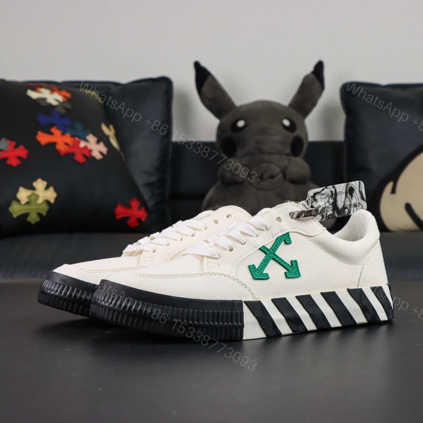 View 9 of Off White Low Vulcanised White Green