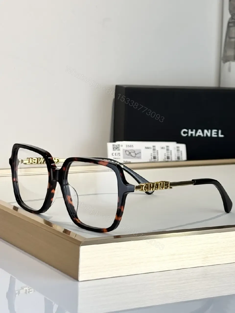 View 5 of Clear Frame Optical Eyewear – Gold Accent, Transparent Acetate, Luxe Style