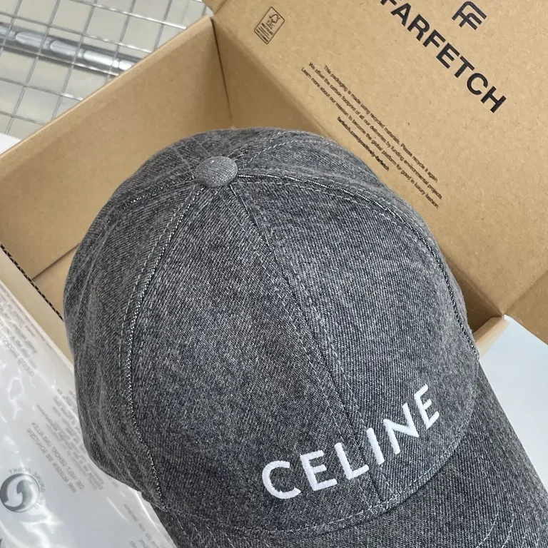 View 4 of Charcoal Heathered Cap â€“ Minimalist Celine-Inspired, Premium Logo Detail