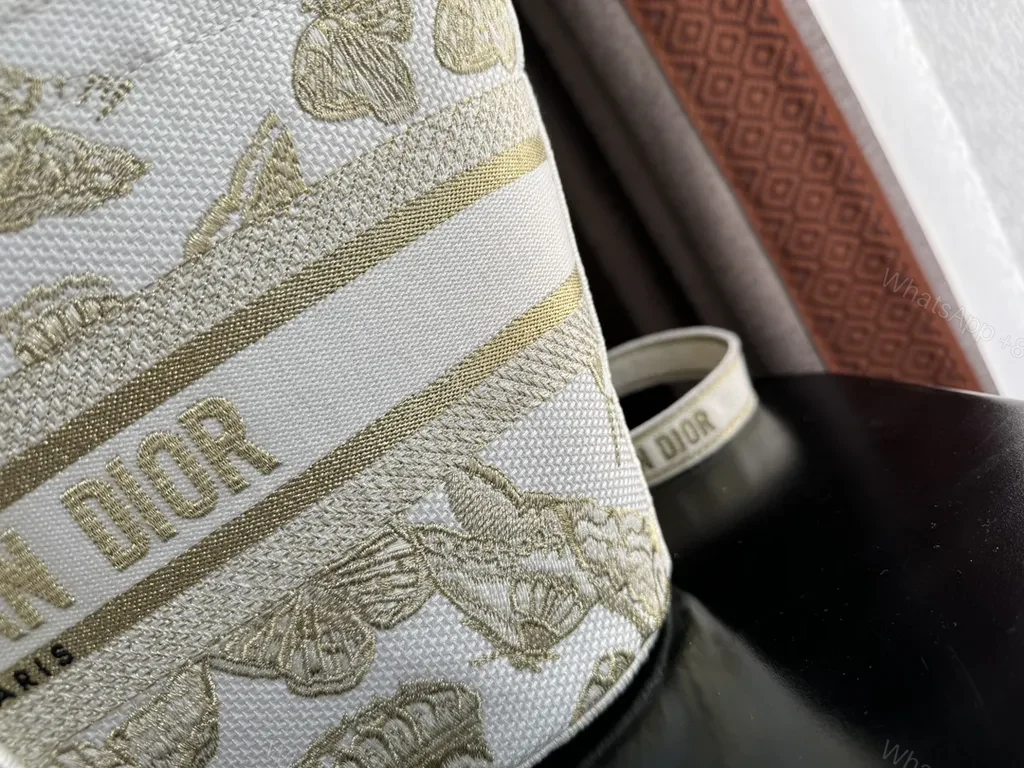 View 3 of Ivory Jacquard Tote: Dior-Inspired Logo, All-Day Luxe