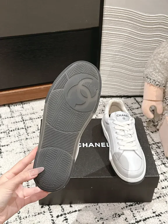 View 2 of White Luxe CHANEL-Inspired High-Tops - Premium Comfort Sneakers