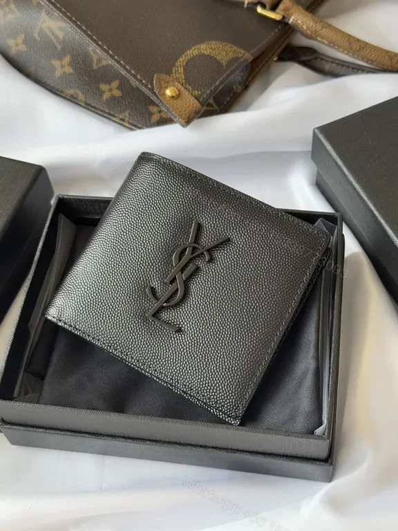 View 5 of Chic Leather Wallet: Subtle Saint Laurent-Inspired Luxury