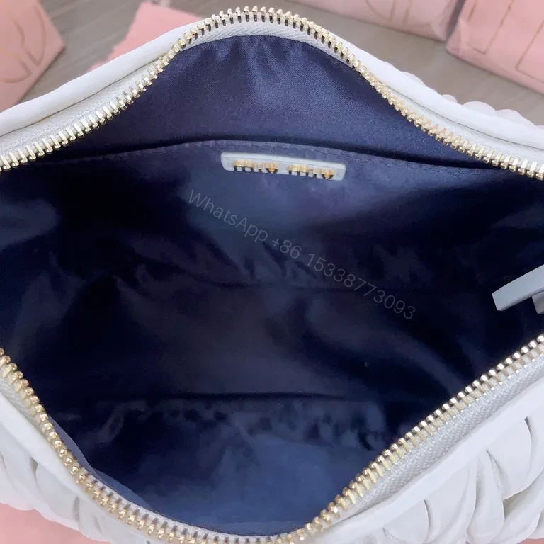 View 2 of Quilted White Leather Bag â€” Top-Handle, Miu Miu-Style Luxury