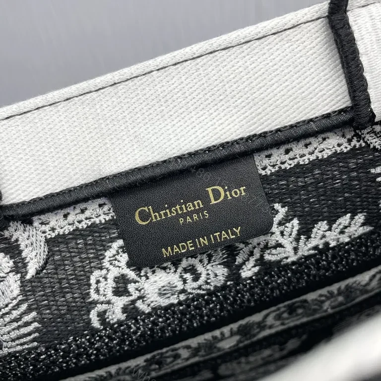 View 7 of Bold Couture Tote: Black-White Tapestry Designer Tote