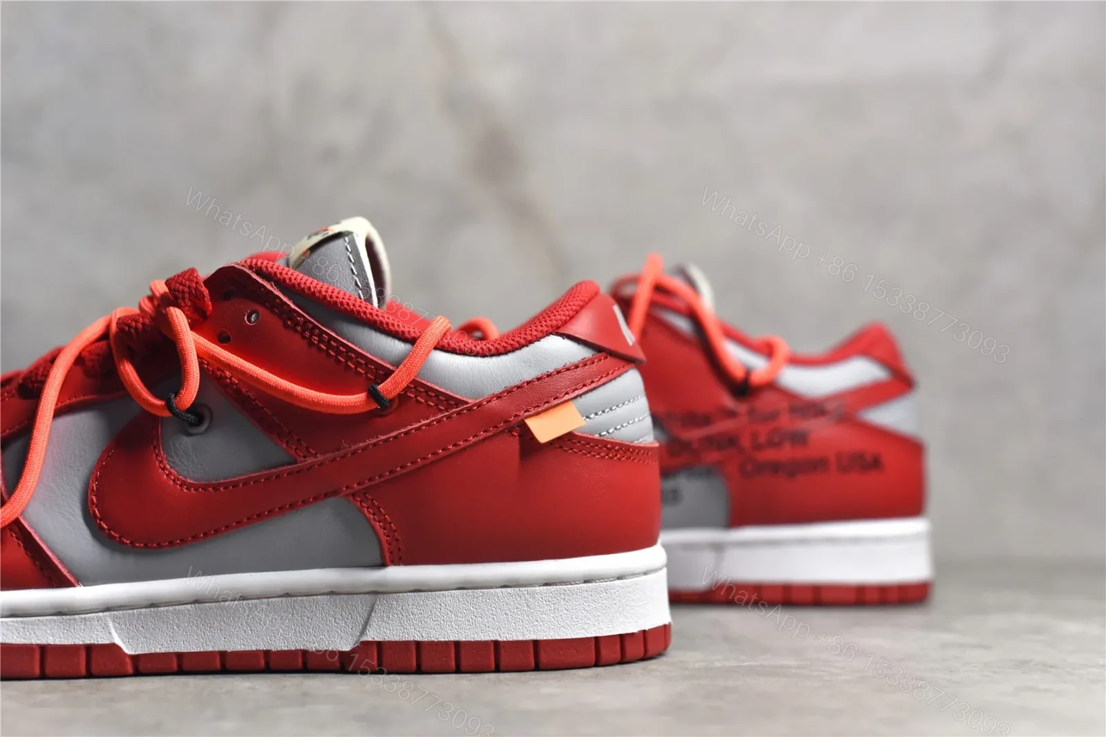View 5 of Nike Dunk Low Off-White University Red Replicas
