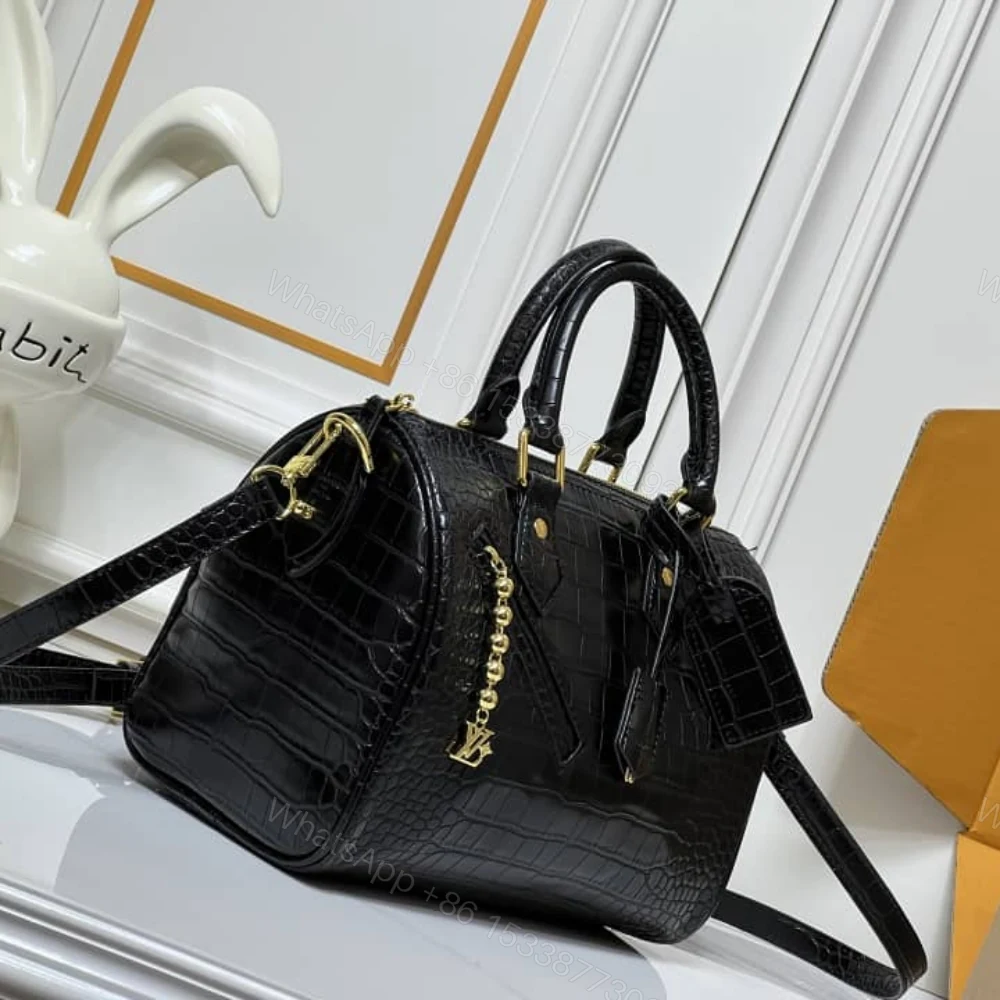 View 4 of Louis Vuitton Speedy Satchel Bag Black 25Cm