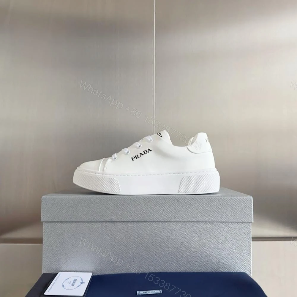 View 4 of PRADA MACRO RE-NYLON AND BRUSHED LEATHER SNEAKERS – PRD064
