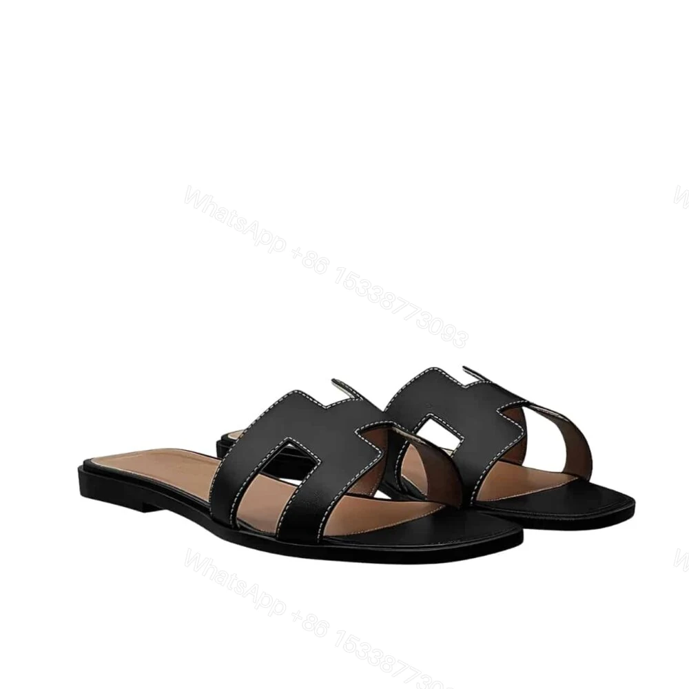 Hermes Oran Sandal Black H021056Z 01 — view 1
