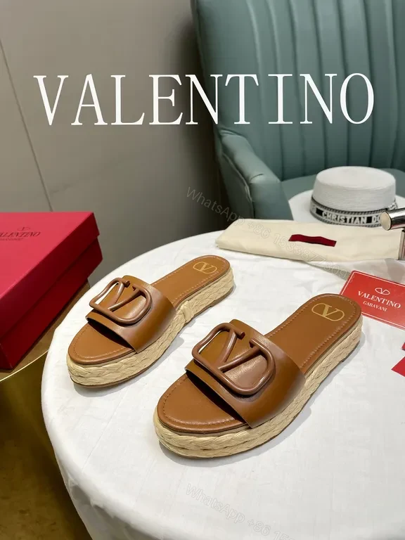 View 6 of Cognac Leather Slides â€” V Buckle Luxury, All-Day Comfort