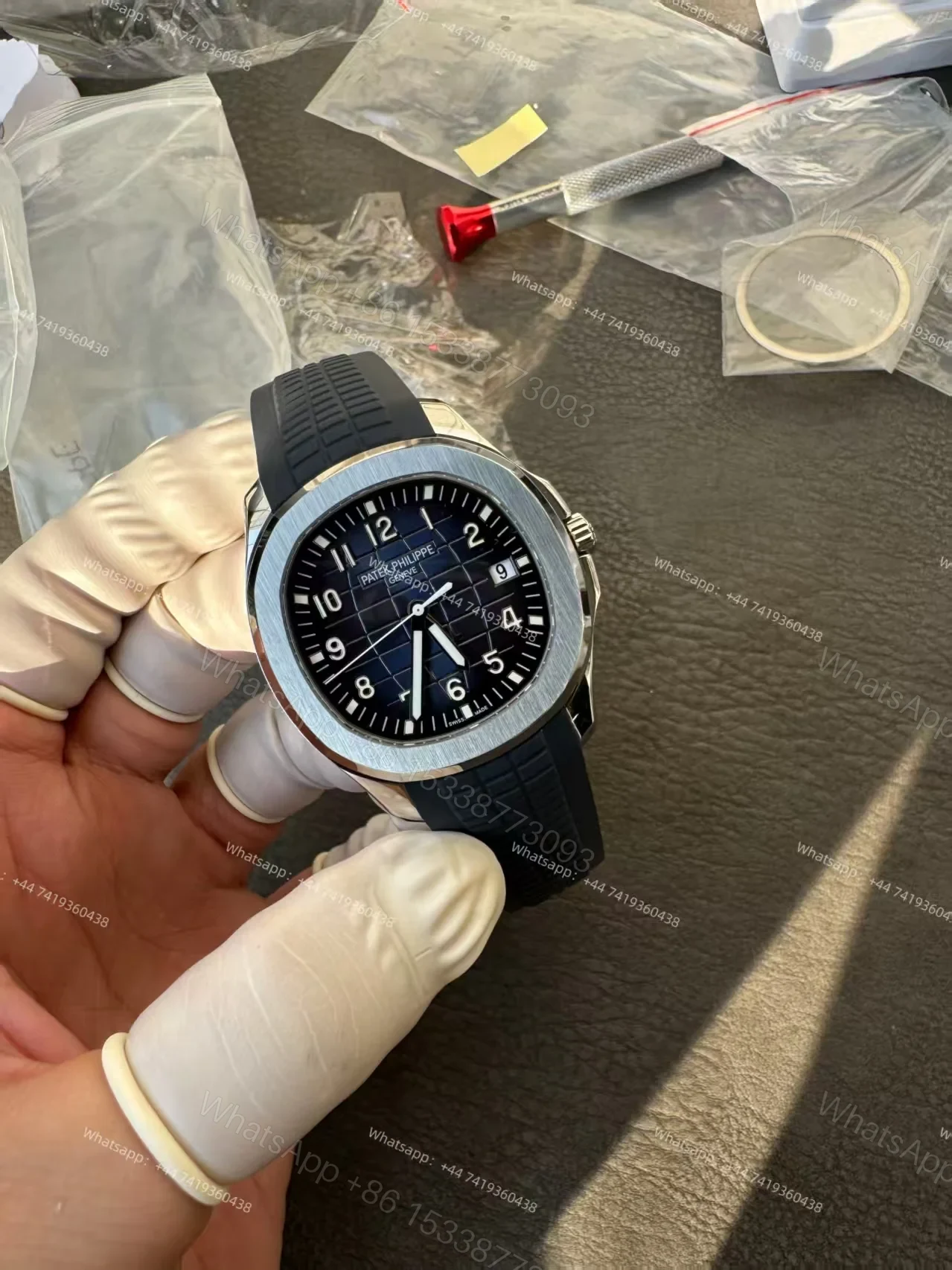 View 7 of Patek Philippe Super Clone Aquanaut 5168G-001 Blue Dial 42.2MM