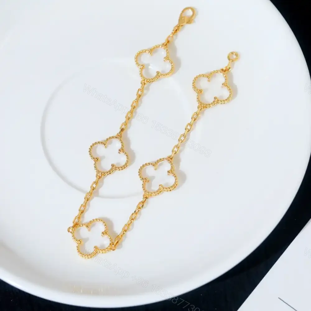 高仿首飾VanCleef&Arpels*RF41800貝母黃金手鏈 — view 1