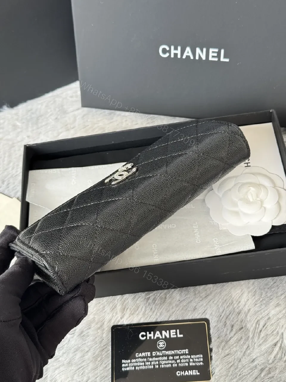 View 9 of Quilted Leather Wallet: Signature CC, Compact, Luxurious