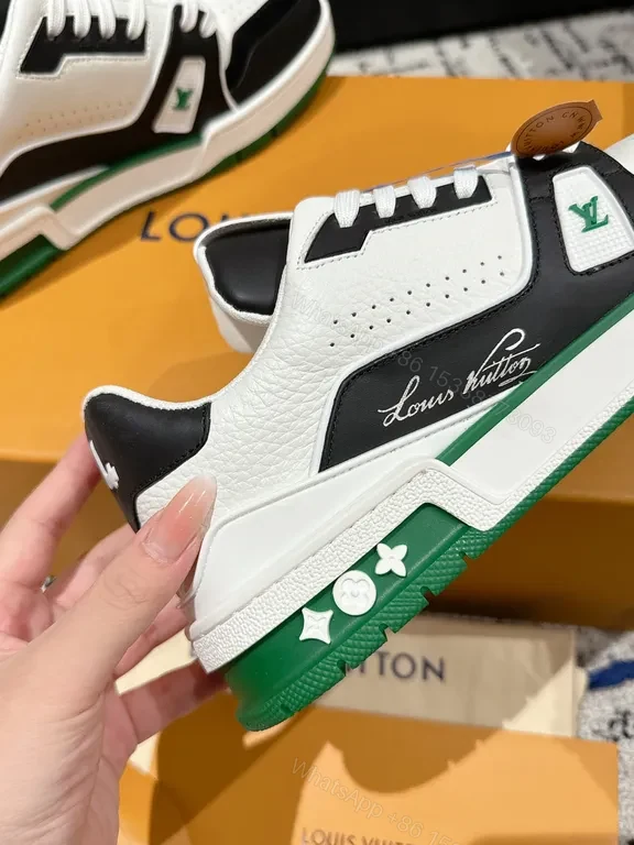 View 8 of LV Luxe High-Top Sneakers: Structured Comfort, Green LV Accents
