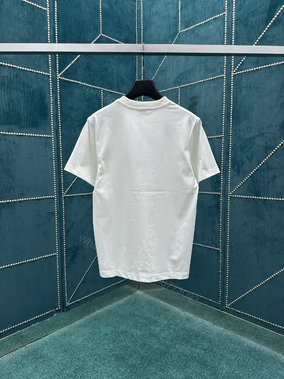 View 9 of White Cotton Graphic Tee with Heritage Detailing