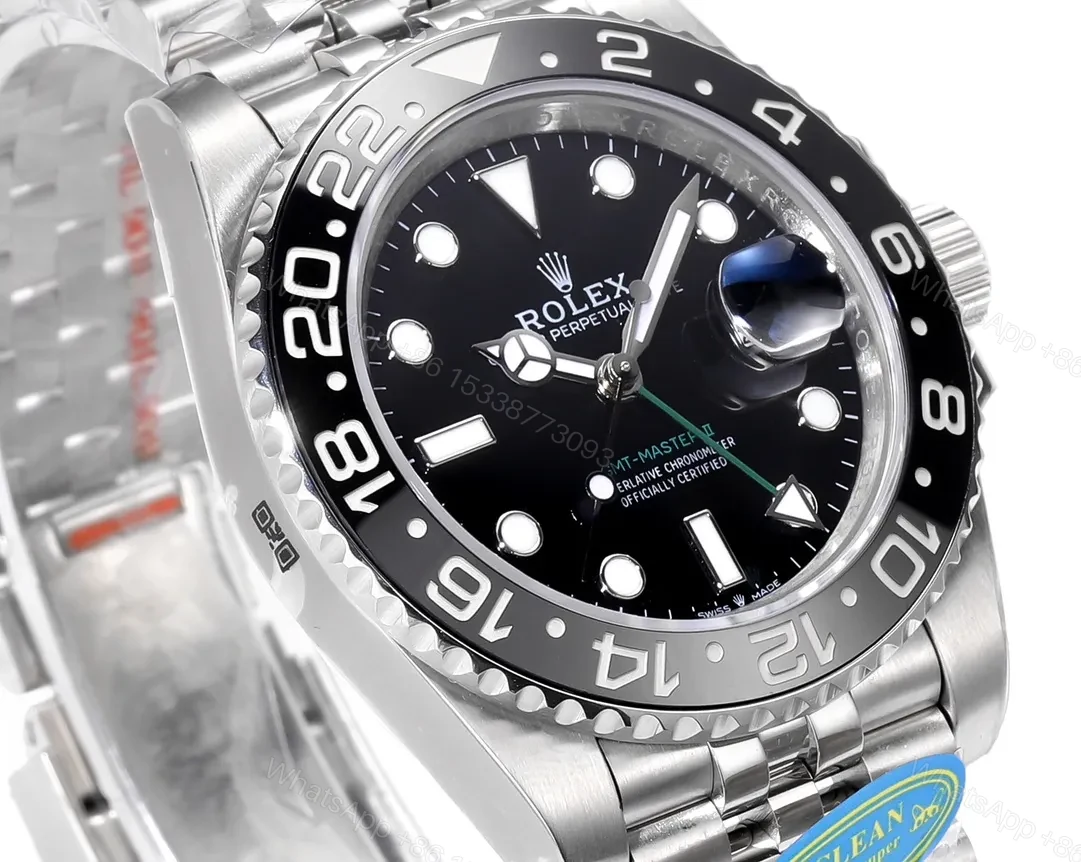 View 2 of AR Factory Clean Factory Rolex GMT-Master II Black Dial Steel Watch