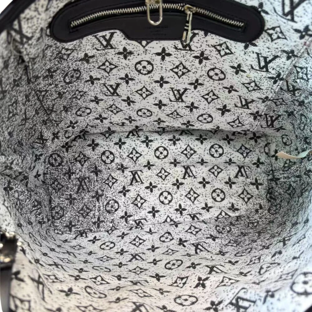 View 6 of Louis Vuitton Neverfull MM Monogram Jacquard Denim Totes Bag Grey 31cm M21465
