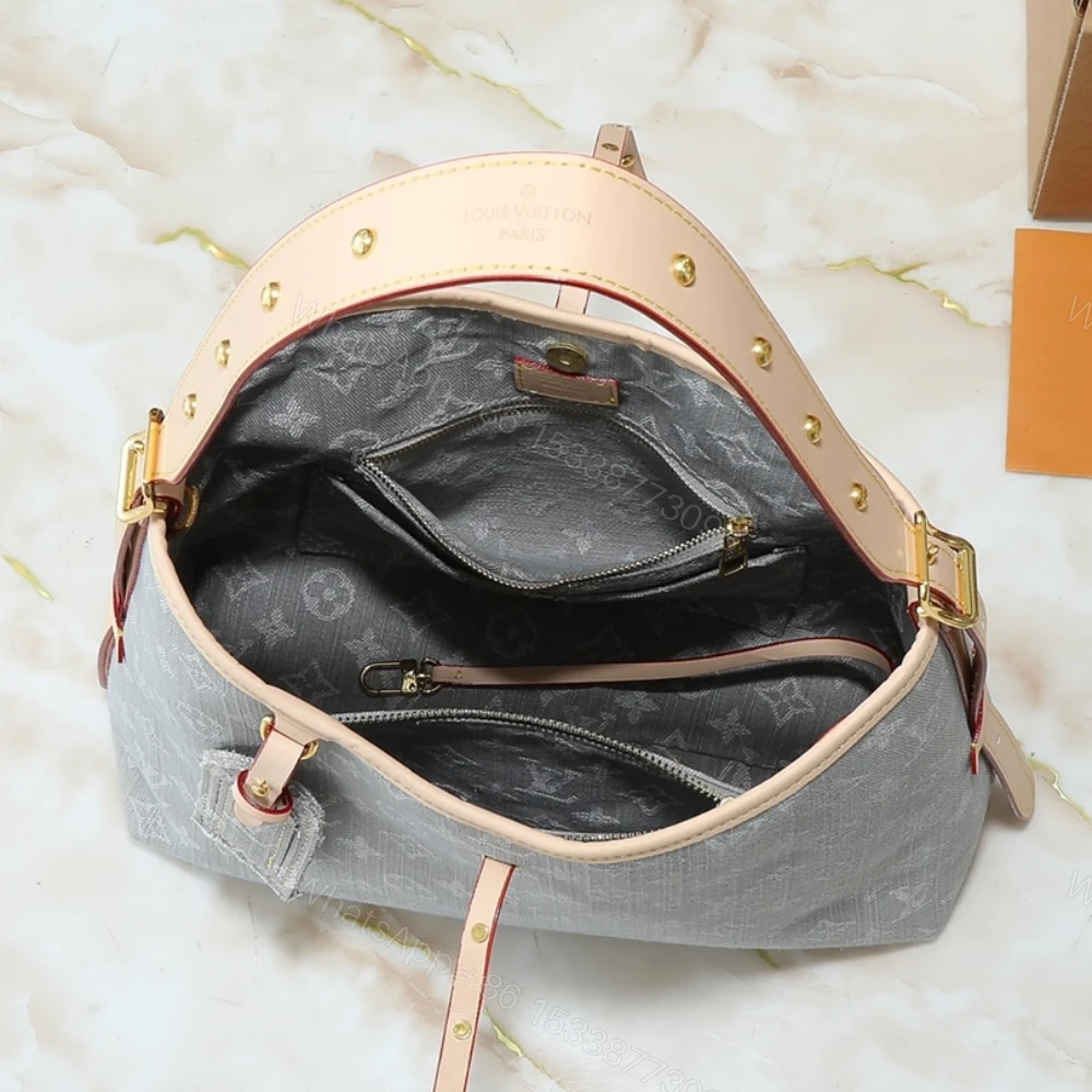 View 6 of LOUIS VUITTON CARRYALL MM MONOGRAM DENIM WASHED GRAY 39CM M13289