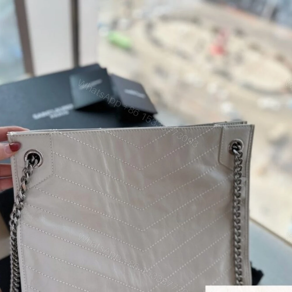 View 3 of Saint Laurent Medium Niki Shopping Bag White 32Cm
