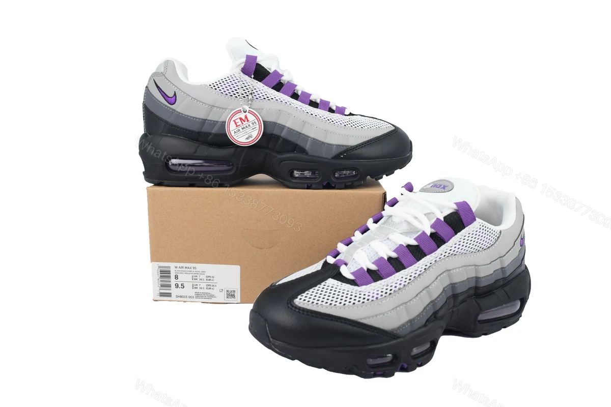 View 3 of Air Max 95 'Grey Purple' HD8015-003