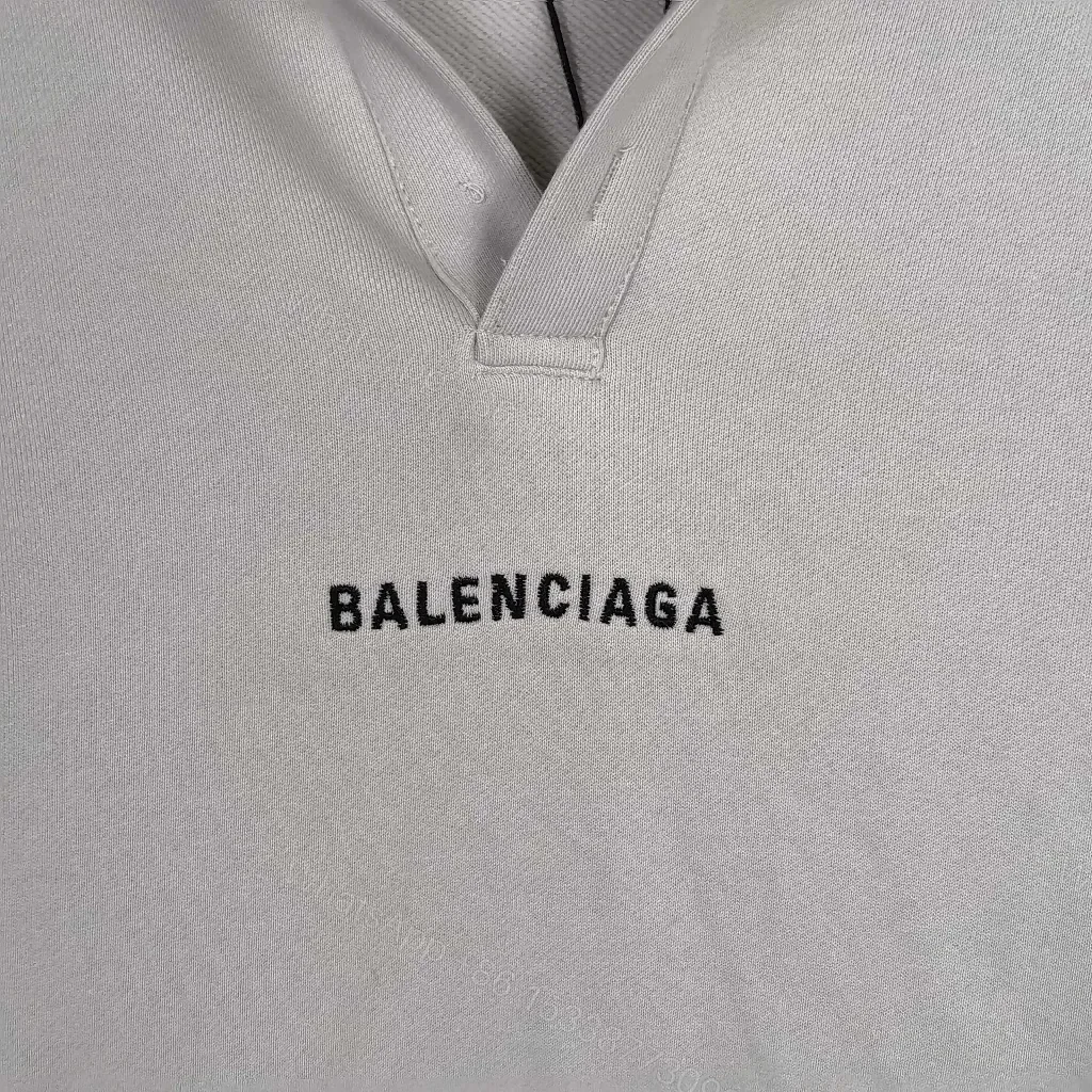 View 4 of Oversized Hoodie in Cream Cotton + Minimalist Logo Essentials