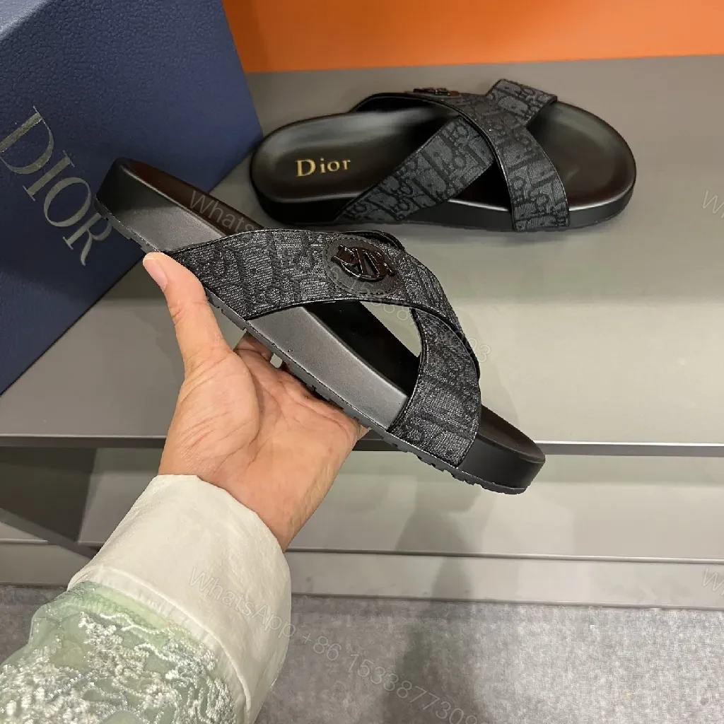 View 8 of Structured Comfort Sandals: Luxe Jacquard Crossover Slides