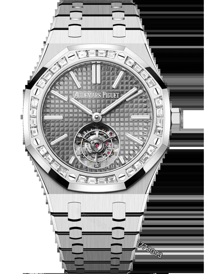 Replica AP Royal Oak White Gold Diamond Bezel 41mm — view 1