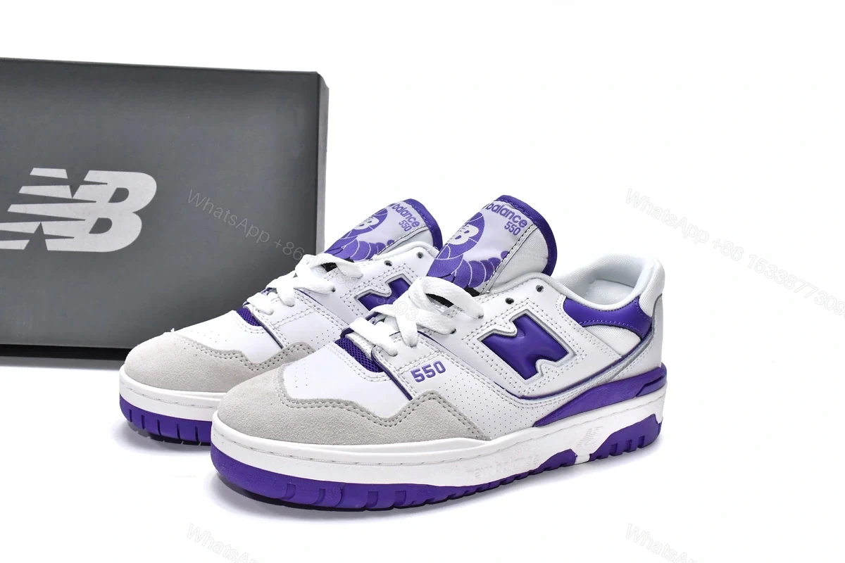 New Balance 550 White Purple BB550WR1 — view 2