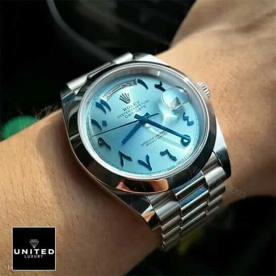 View 8 of Rolex Day-Date Arabic Dial 228206 Replica
