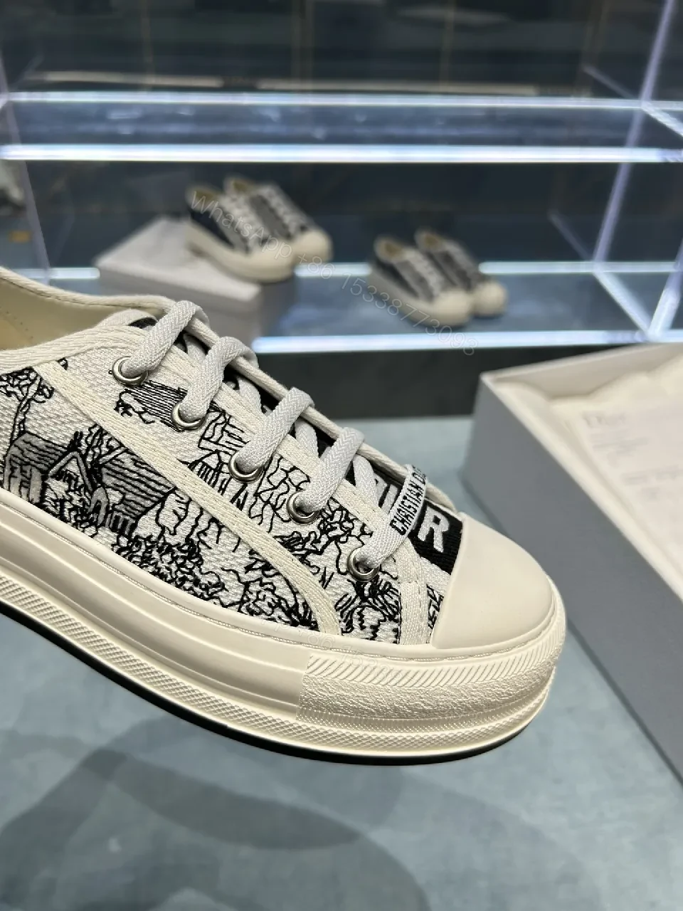 View 4 of Graphic Monogram Low-Tops: Lux Comfort Sneakers