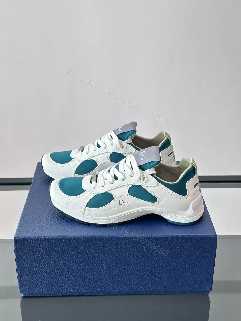 White & Teal Luxe High-Tops: Modern Sport-Chic Comfort — view 1
