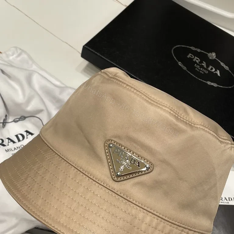 View 2 of Sand-Beige Prada Nylon Bucket Hat: Everyday Luxury