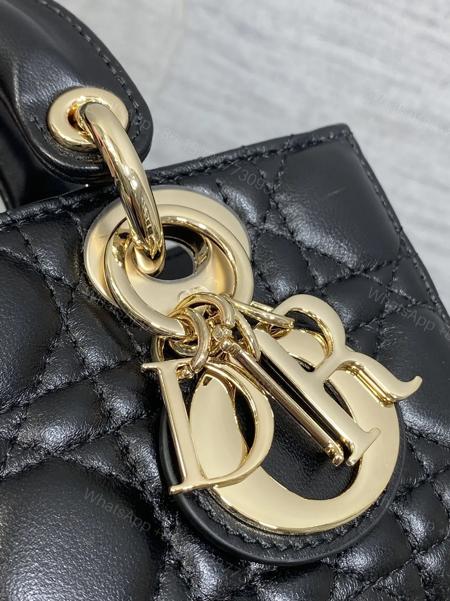 View 3 of DIOR 25S MICRO LADY D-JOY 19 IN BLACK GOLD HARDWARE