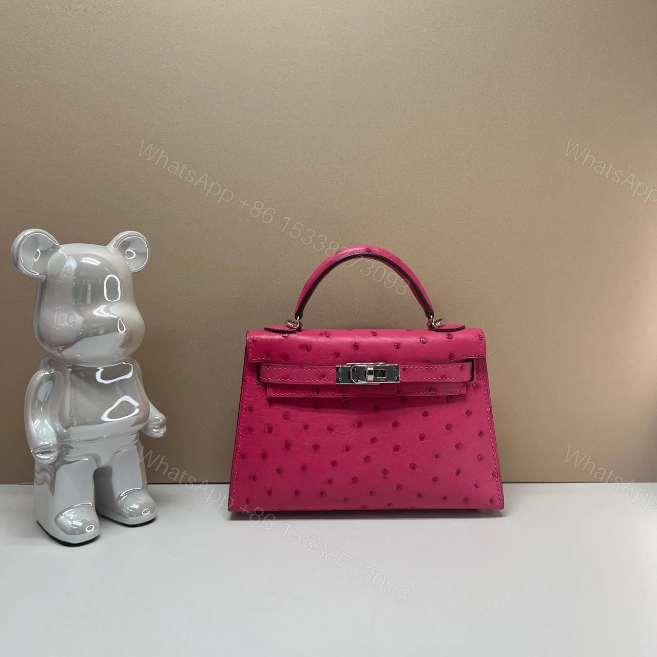 View 8 of HERMES Ostrich Kelly Mini 20 Violine