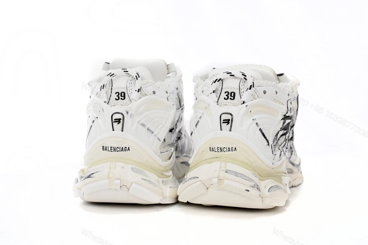 View 8 of Balenciaga Runner White And Black Characters