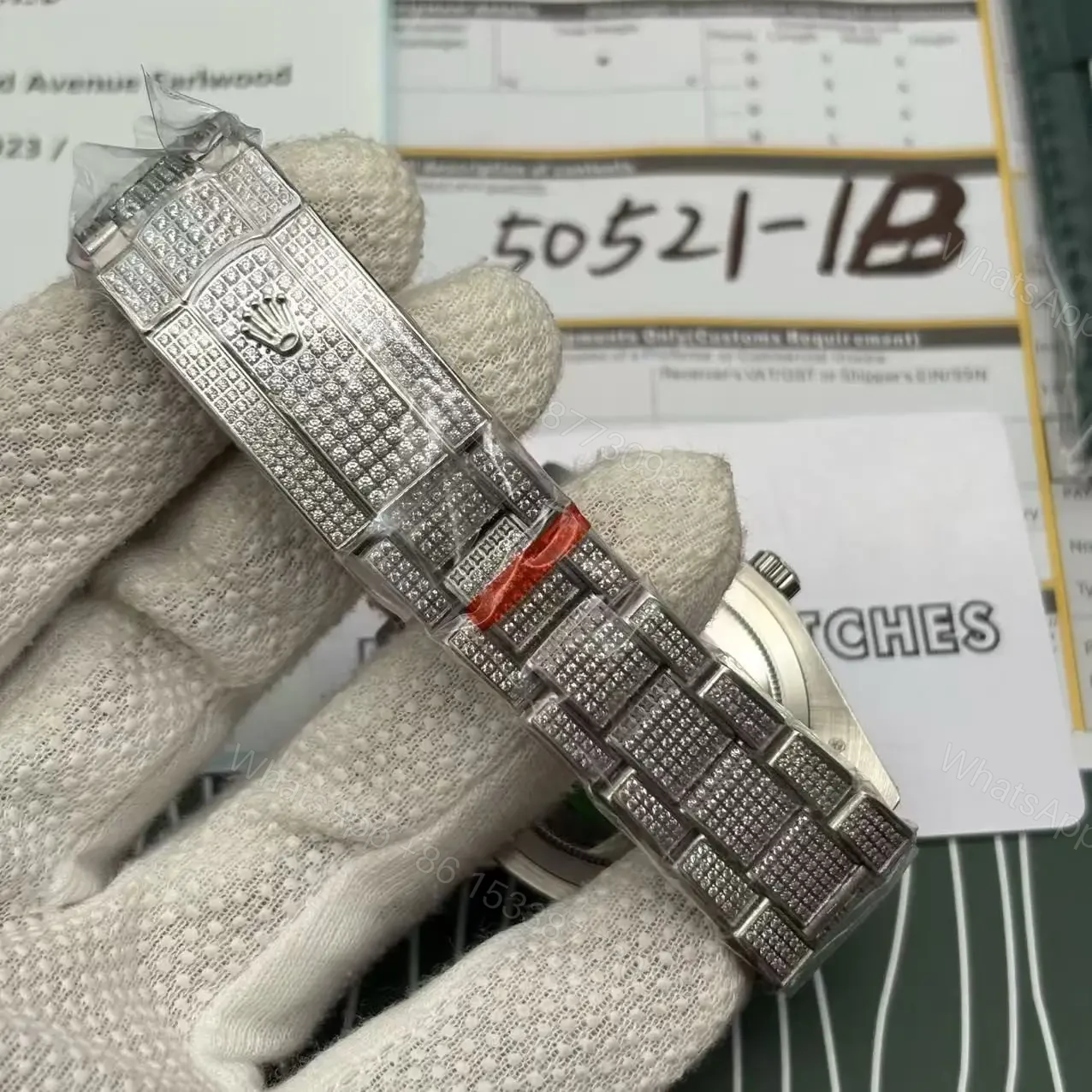 View 5 of Replica Rolex Datejust 41mm Full Real Diamond Moissanite