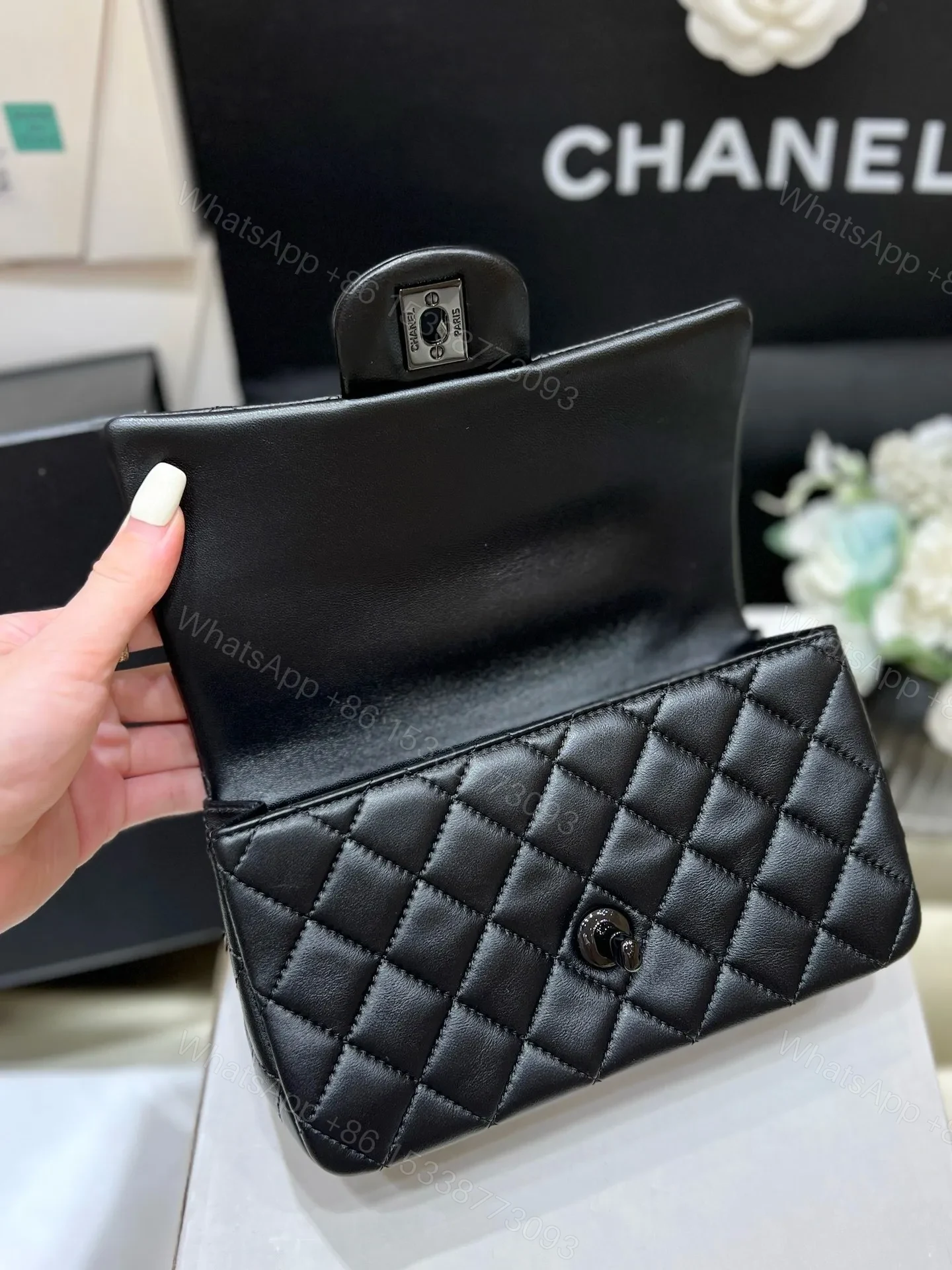 View 4 of Chanel 20C AS1160 mini top handle flap