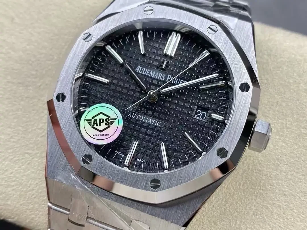 View 3 of Swiss Clone Replica AP ROYAL OAK Silver Black Dial