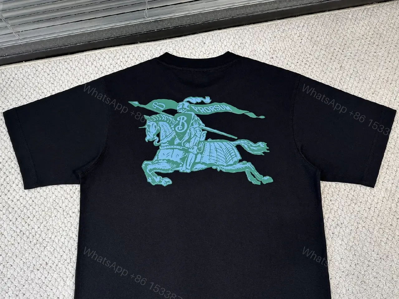 View 4 of Black Cotton Crew Neck Relaxed Fit T-Shirt