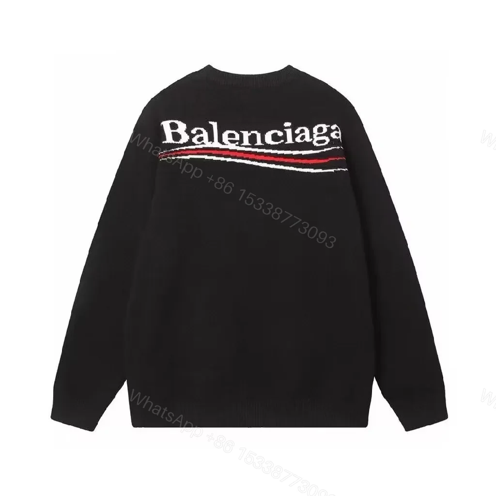 View 5 of Cozy Black Knit Sweater – SubtleLogo, Versatile Minimalist Style