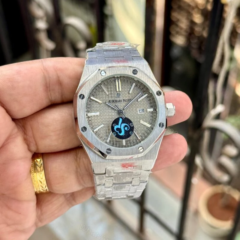 View 2 of Audemars Piguet Royal Oak 43MM Tapisserie Silver Quartz
