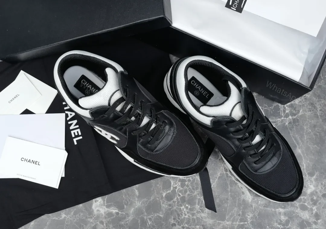 View 7 of Black & White Leather-Luxe Sneaker: Subtle Designer Comfort